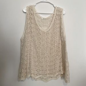 100% Cotton Crochet Style Top